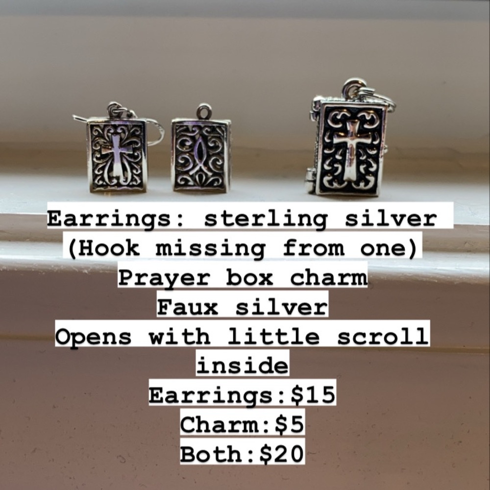 Earrings and charm